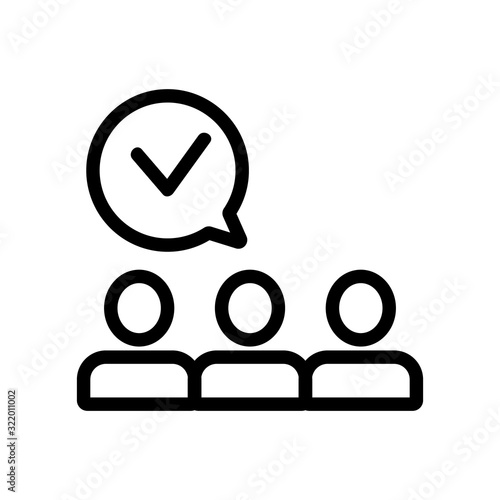 the quiz question answer to the icon vector. Thin line sign. Isolated contour symbol illustration