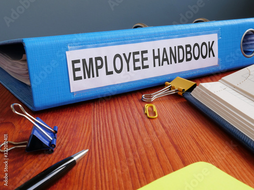 Photos Text sign showing the printed words Employee Handbook