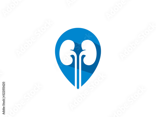 kidney logo template design, icon, symbol
