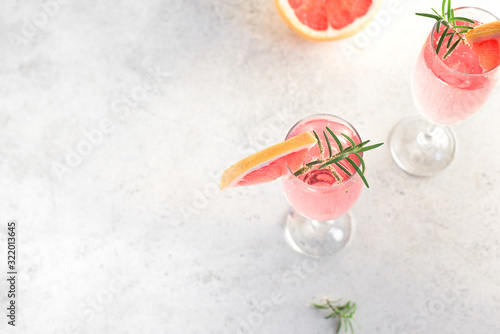 Canvas Print Grapefruit Mimosa Cocktail