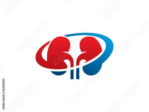 kidney logo template design, icon, symbol