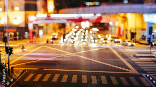 Timelapse of traffic at night in Kuala Lumpur
