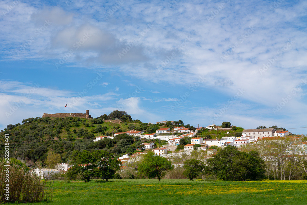 The small town Aljezur in the Algarve, Portugal.