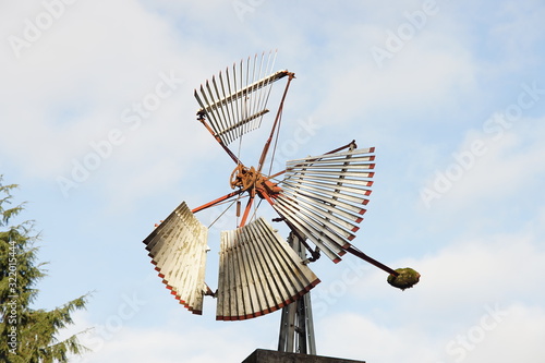 Rusty windmill turbine