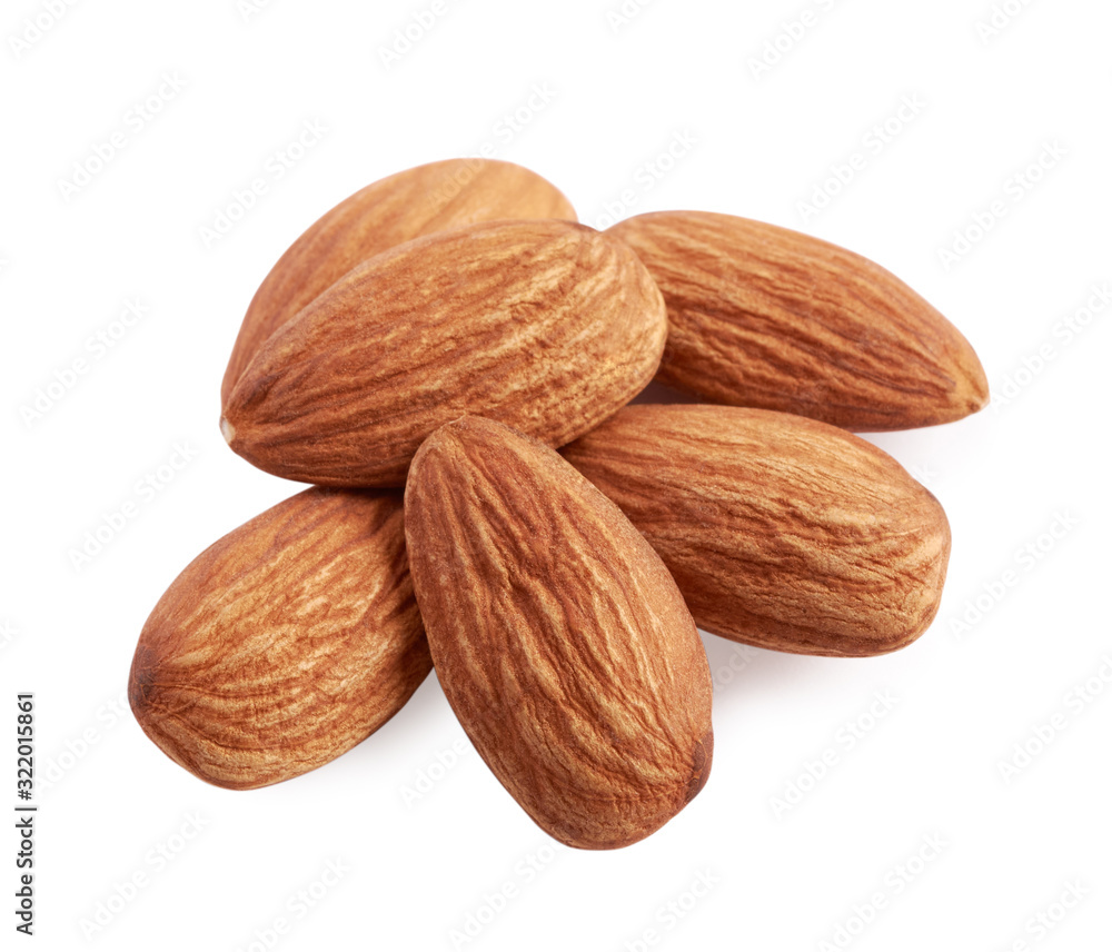 Almond nut isolated on white background Almond nut isolated on white background