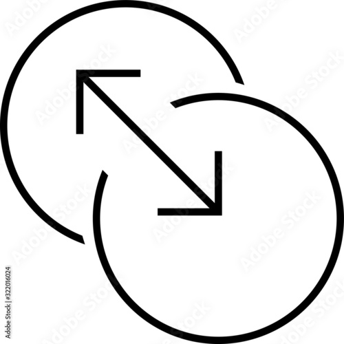 Both side icon, vector illustration
