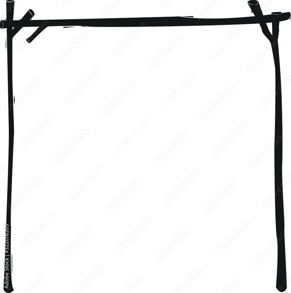 Fototapeta premium wooden carpet beater, vector illustration