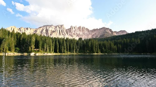 Timelpase of clouds over Dolomites, Italy
