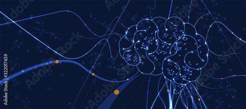 Conceptual technology illustration of artificial intelligence