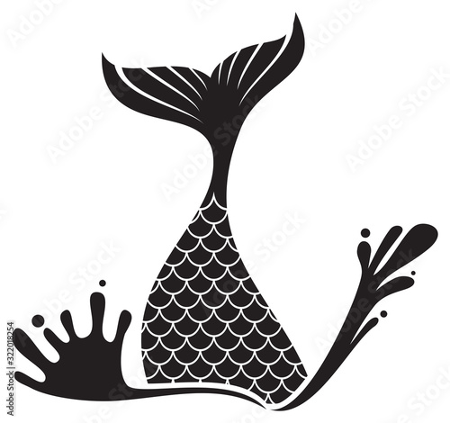 Mermaid tail design (vector illustration)