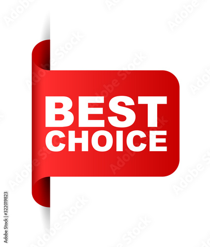 red vector banner best choice