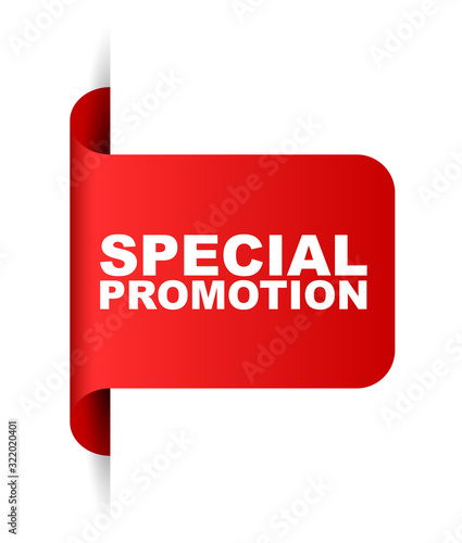 red vector banner special promotion