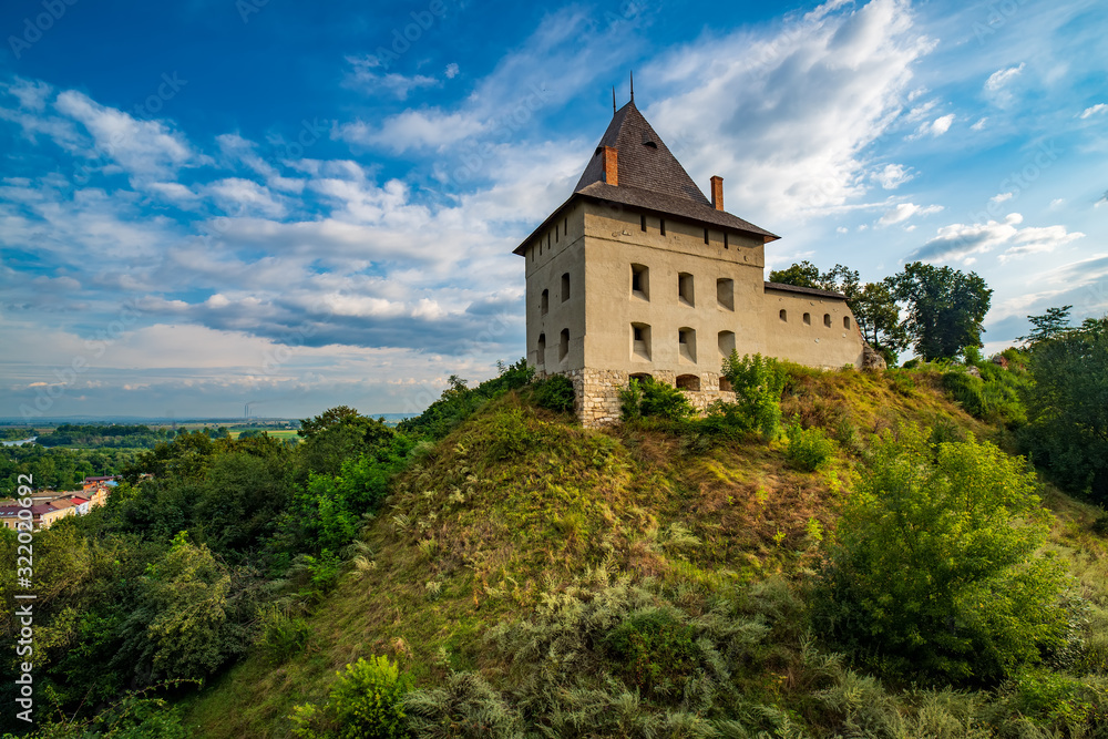 Stunning view of medieval Halych Castle, Halych, Ivano-Frankivsk region, Ukraine
