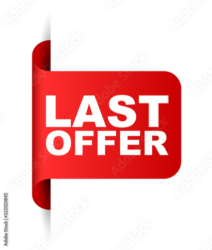 red vector banner last offer