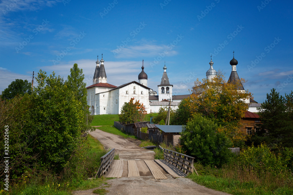 Ferapontov Belozersky monastery. Monastery of the Russian Orthodox Church in summer day.  Vologda Region. Russia