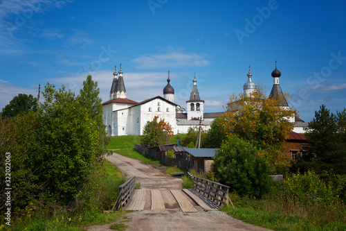 Ferapontov Belozersky monastery. Monastery of the Russian Orthodox Church in summer day.  Vologda Region. Russia