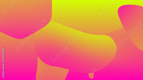 Abstract gradient geometric background. Fluid shapes and colorful graphic design. © Koy