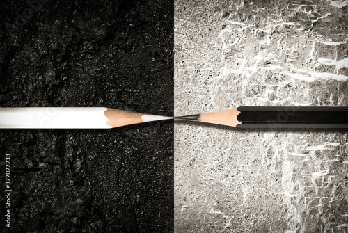 Fotografie Opposite the concept of confrontation