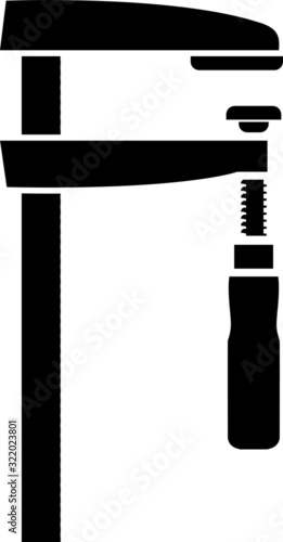 Clamp screw icon, vector illustration