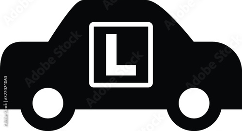 learner driver car icon