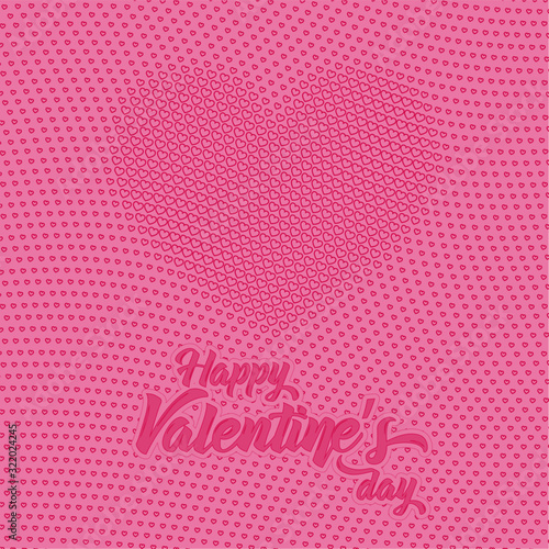 Valentine's day card. Vector heart texture.