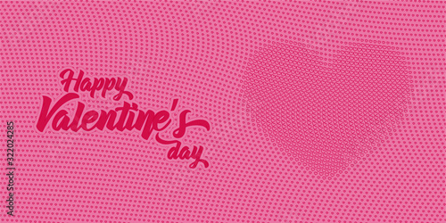 Valentine's day card. Vector heart texture.