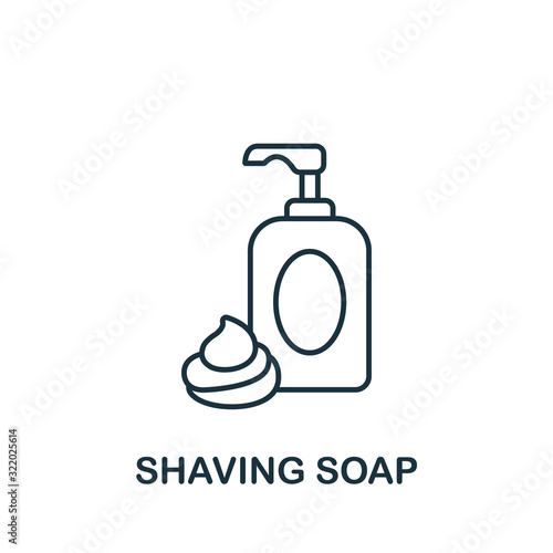 Shaving Soap icon from barber shop collection. Simple line element Shaving Soap symbol for templates, web design and infographics