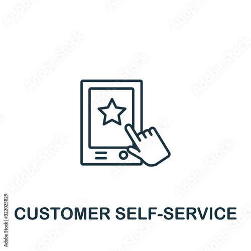 Customer Self-Service icon from customer service collection. Simple line element Customer Self-Service symbol for templates, web design and infographics photo