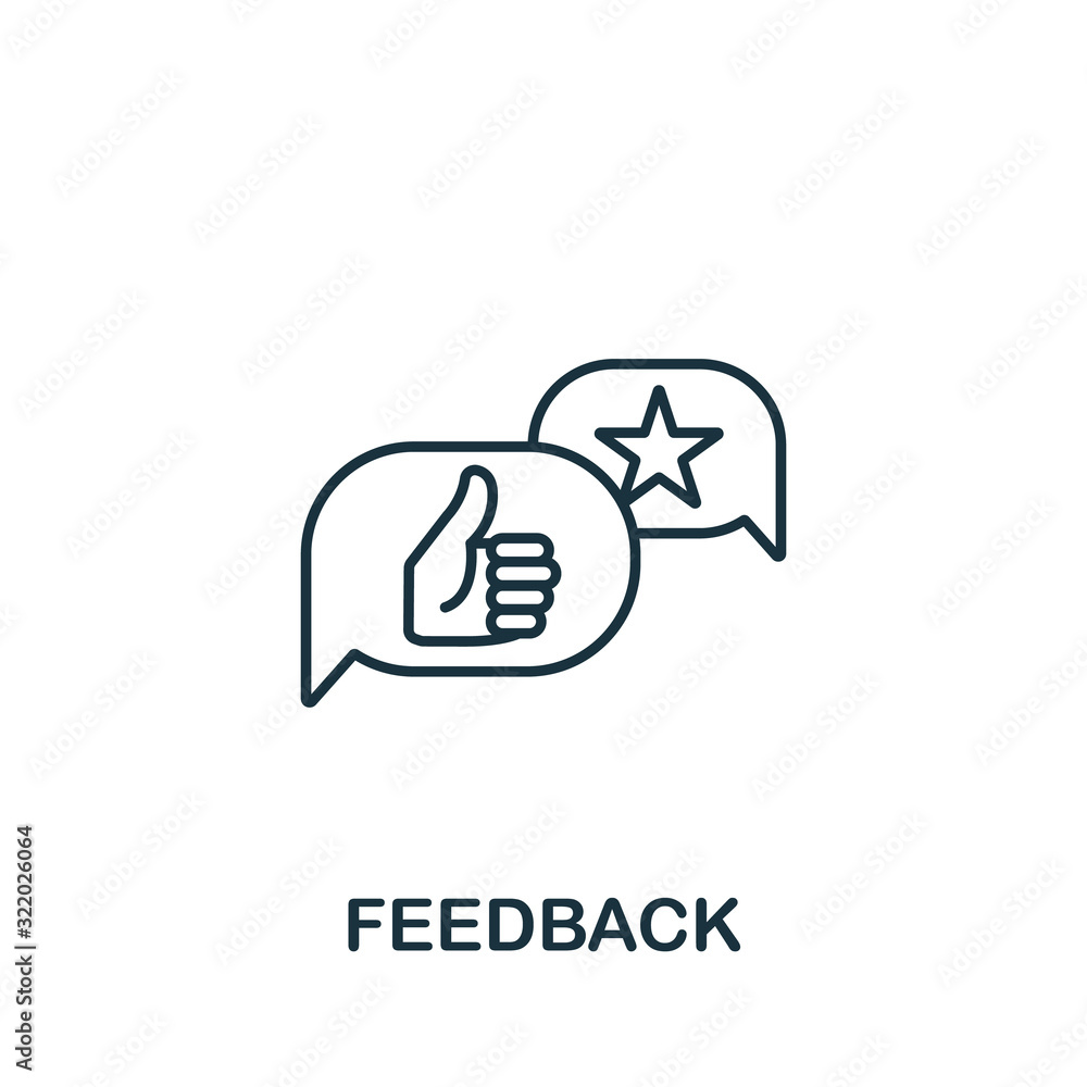 Feedback icon from customer service collection. Simple line element Feedback symbol for templates, web design and infographics