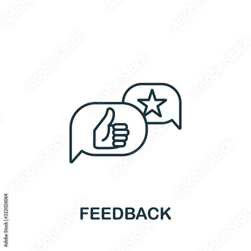 Wallpaper Mural Feedback icon from customer service collection. Simple line element Feedback symbol for templates, web design and infographics Torontodigital.ca