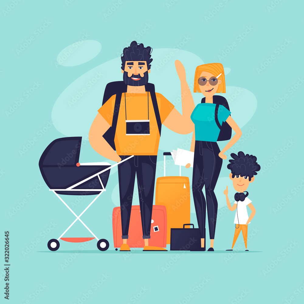 Traveling with children. Family vacation Traveling with children. Family vacation