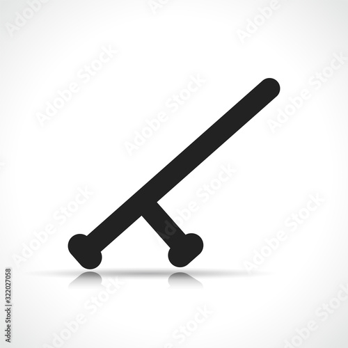 Vector nightstick icon black design