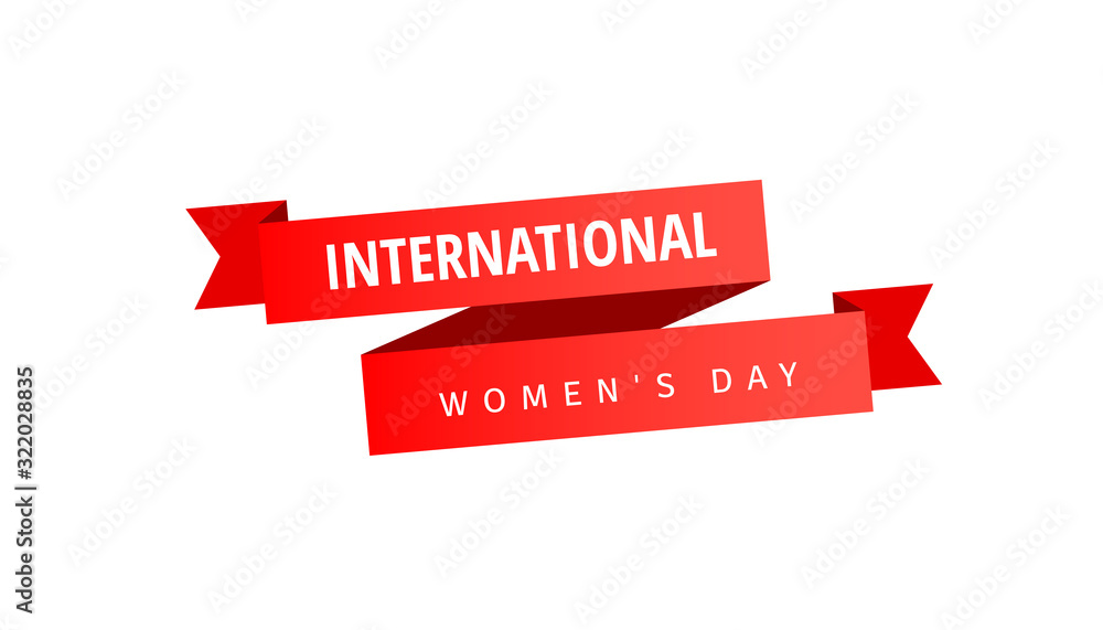Creative Women Day sticker on a white background. Vector illustration Creative Women Day sticker on a white background. Vector illustration