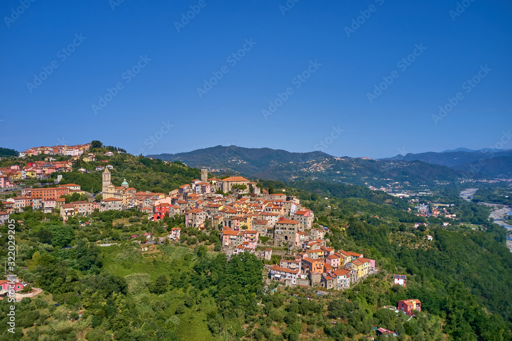 Bolano, La Spezia Italy. A small Italian town located on a mountain