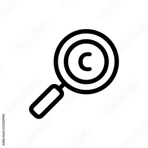 intellectual property icon vector. Thin line sign. Isolated contour symbol illustration