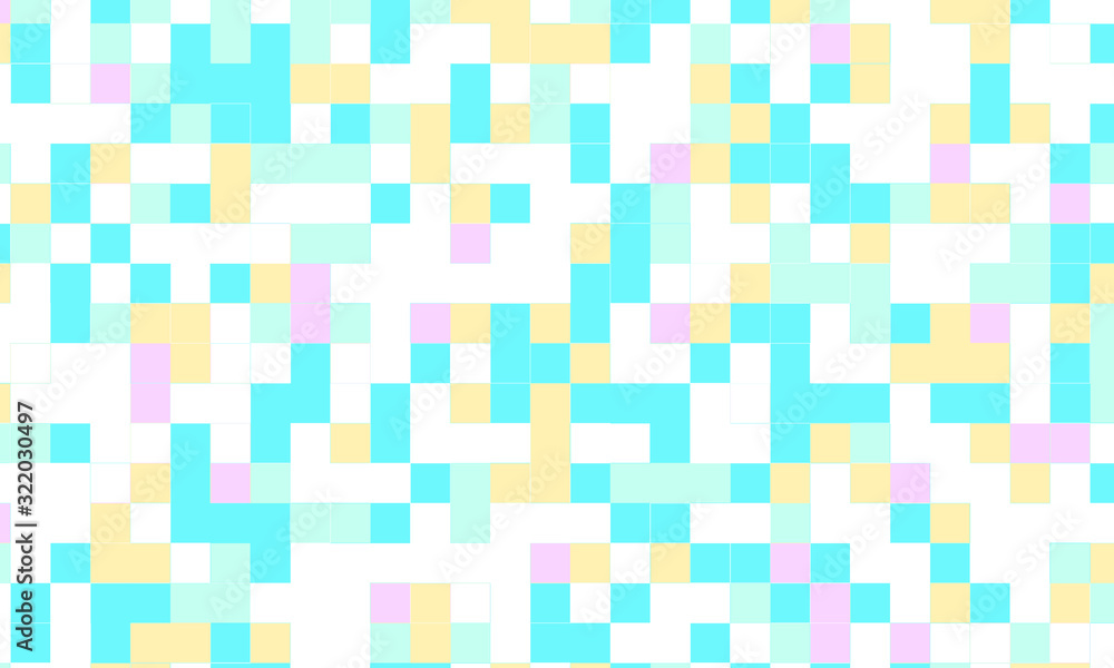 Abstract square pixel mosaic colorful background geometric seamless pattern in pastel colors. 8 bit Abstract square pixel mosaic colorful background geometric seamless pattern in pastel colors. 8 bit