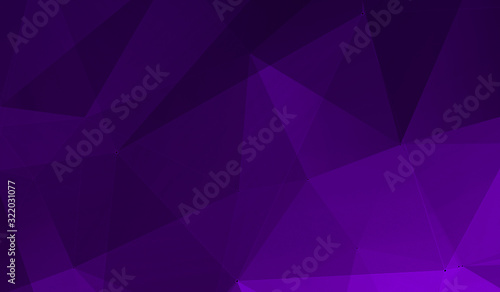 Abstract purple black gradient triangle background. 3D triangles. modern wallpaper.