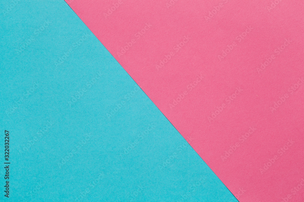 Background of two sheets of colored paper, pink and blue. Background of two sheets of colored paper, pink and blue.