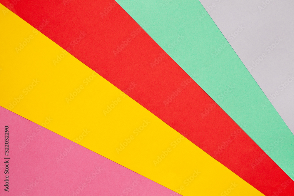 Palette of colored paper. Minimalistic design.