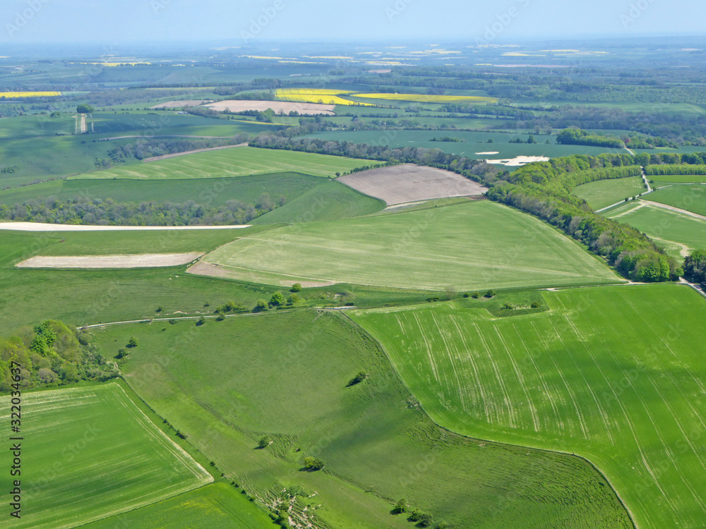 aerial view of  Monksdown, Wiltshire	