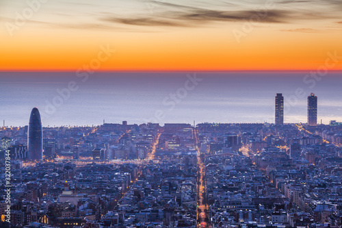 Photography Beautiful sunrise in Barcelona