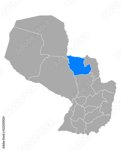 Karte von Concepcion in Paraguay