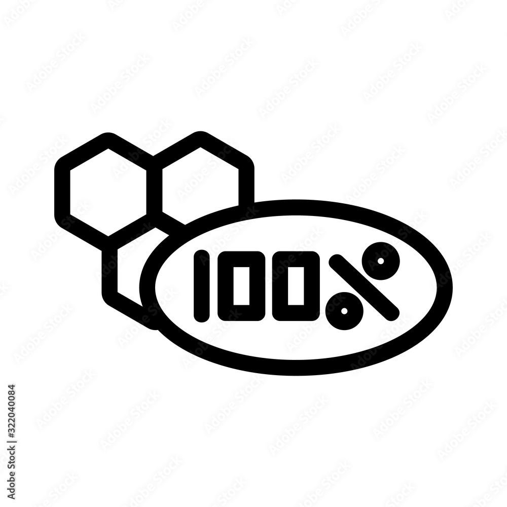 Honey is a natural vector icon. Thin line sign. Isolated contour symbol illustration Honey is a natural vector icon. Thin line sign. Isolated contour symbol illustration