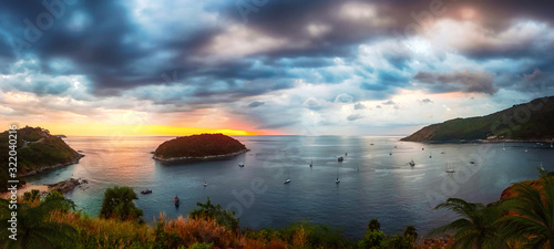 Wallpaper Mural Panorama of a colorful sunset at the sea, Phuket, Thailand Torontodigital.ca