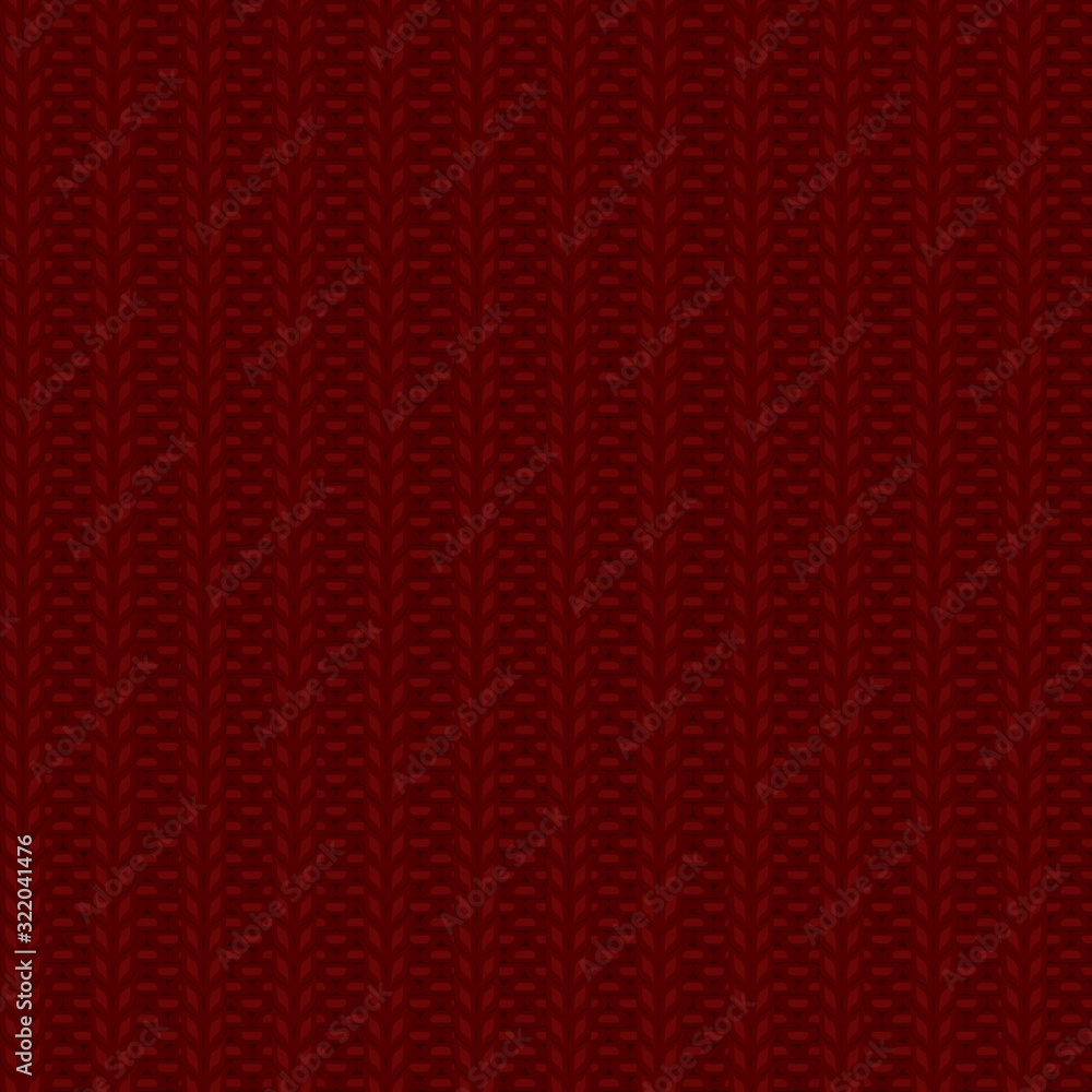 Seamless rib knit dark red pattern. Handycraft background Stock Vector ...