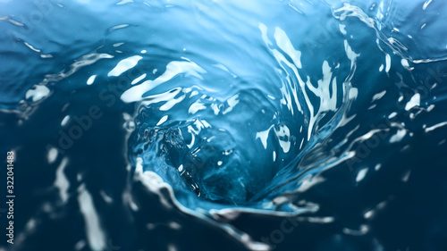 Water twister, freeze motion of rotating water