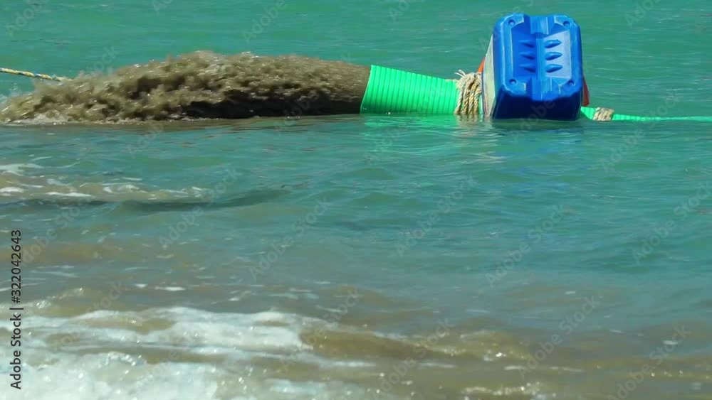 Sand mining. Pump for transferring sand from the bottom of the sea to the beach. Sand mining. Pump for transferring sand from the bottom of the sea to the beach.