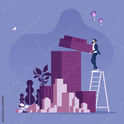 Real estate developer entrepreneur concept-Business concept vector