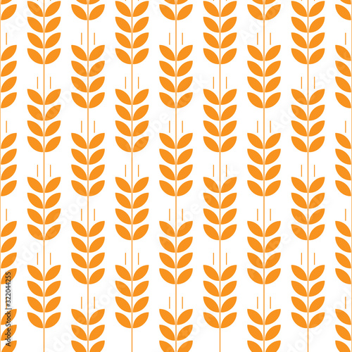 Vector seamless pattern with images of wheat ears
