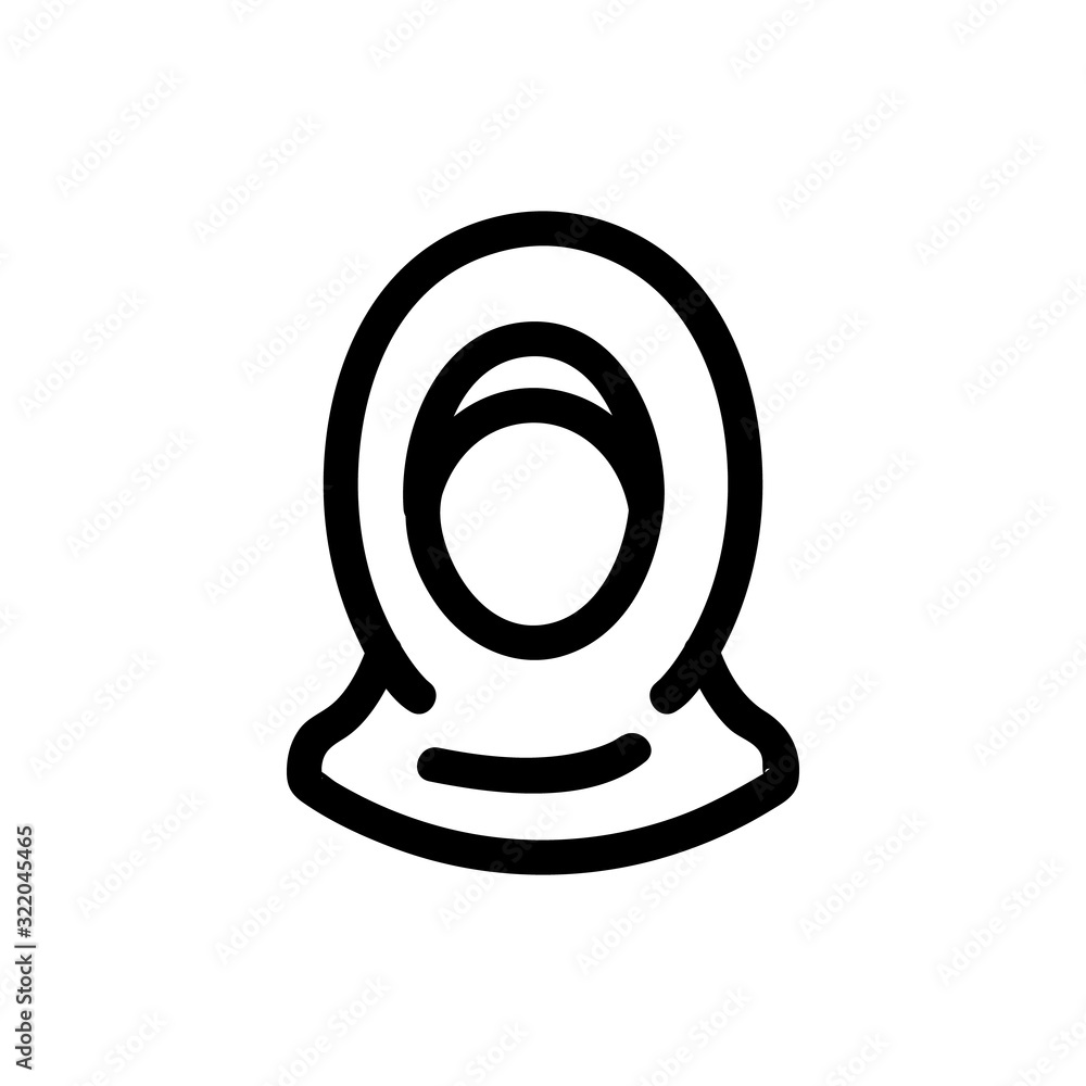 Hijab woman icon vector. Thin line sign. Isolated contour symbol illustration Hijab woman icon vector. Thin line sign. Isolated contour symbol illustration